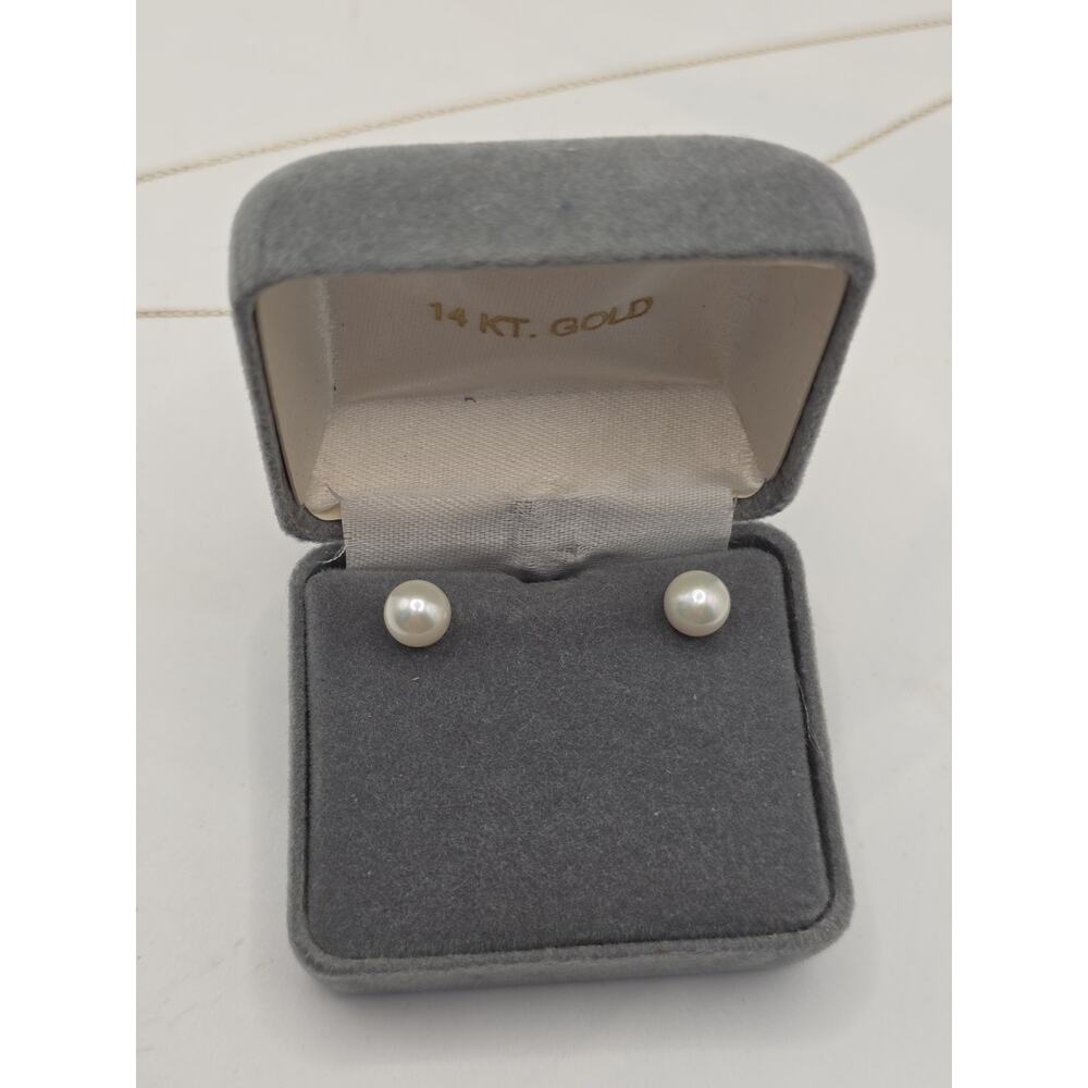 Vintage 14kt Gold Large Natural Pearl Earrings